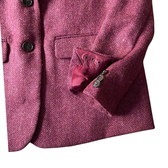 J. Crew Boyfriend blazer in burgundy herringbone English wool NWOT 8 - Picture 4 of 14